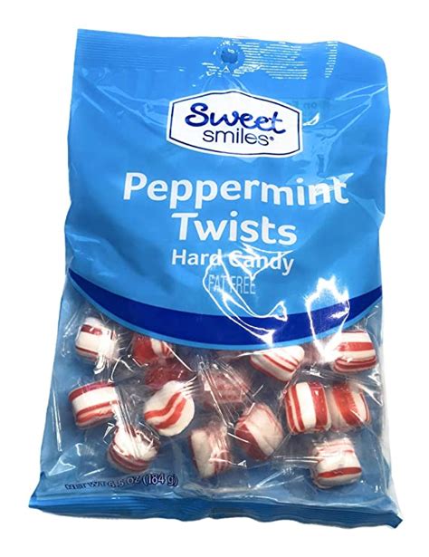 1 65 Oz Bag Sweet Smiles Peppermint Twists Fat Free Hard