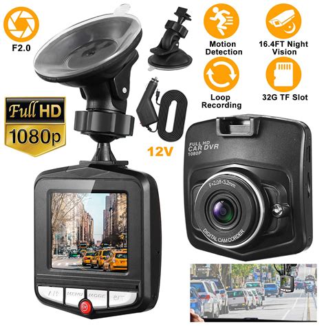 Fhd 1080p Car Dvr Dash Cam Vehicle Video Recorder Night Vision Loop