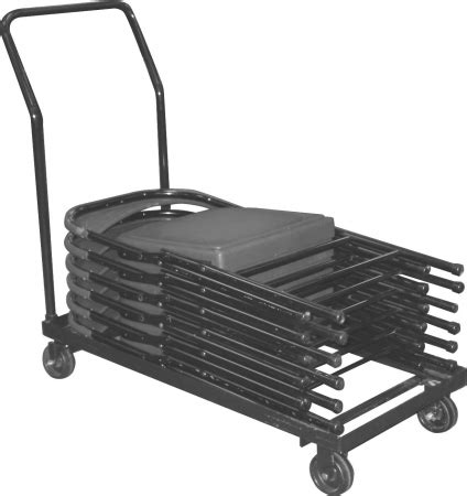 Check out a folding chair dolly or truck to store your unused folding chairs out of the way. horizontal folding chair dolly-cart at Handtrucks2go.com