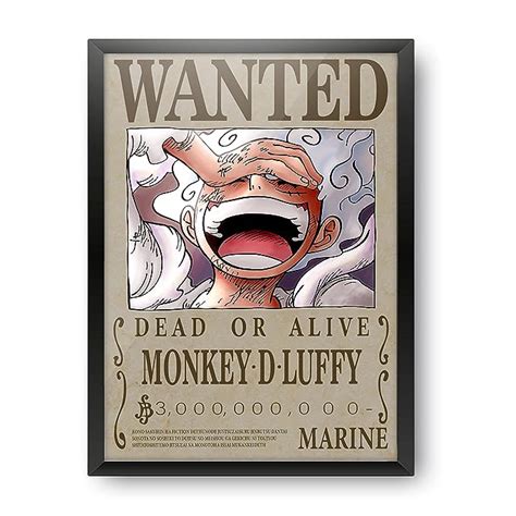 Mcsid Razz One Piece New 3b Wanted Monkey D Luffy Design A4 Size