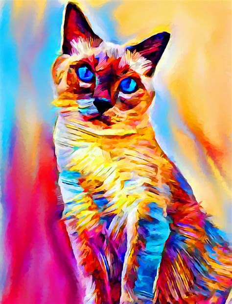 Siamese Cat Painting By Chris Butler Fine Art America