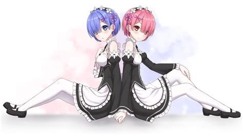 Rem And Ram Maid Girls Rezero Anime Wallpaper Rezero Pinterest