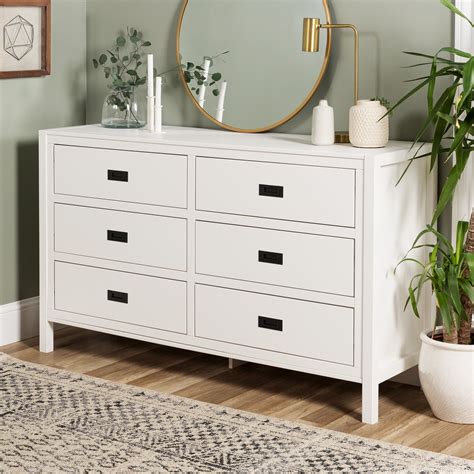 Chateau Lyon Annabelle Six Drawer Solid Wood White Dresser