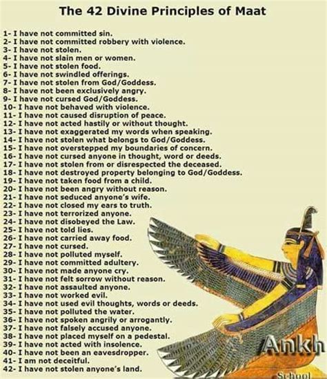 42 Laws Of Ma At Spirituality Pinterest African History African