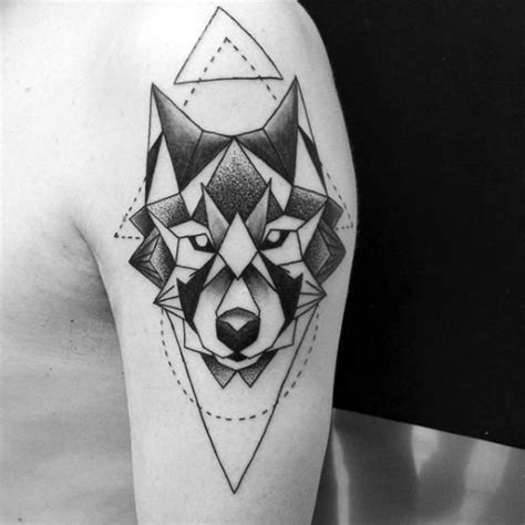 90 Cool Geometric Wolf Tattoo Designs For Men 2023 Guide Wolf