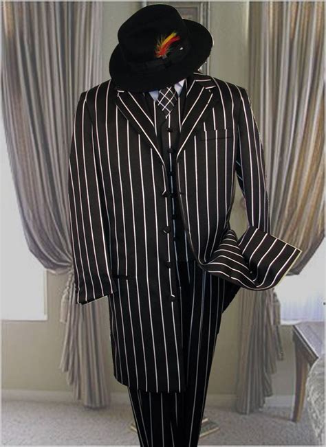 Black And White Pinstripe Suit For My Man