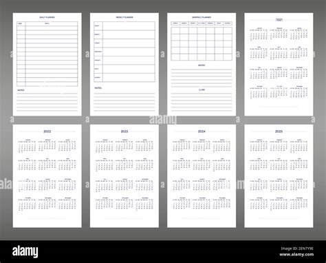 2022 2023 2024 2025 Calendar Daily Weekly Monthly Personal Planner