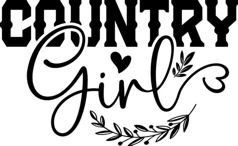 Country Girl Cowgirl Tshirt Design Free Svg File For Members Svg Heart