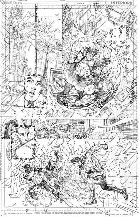 Jim Lee Pencils Justice League Jim Lee Art Hand Art Drawing Comic