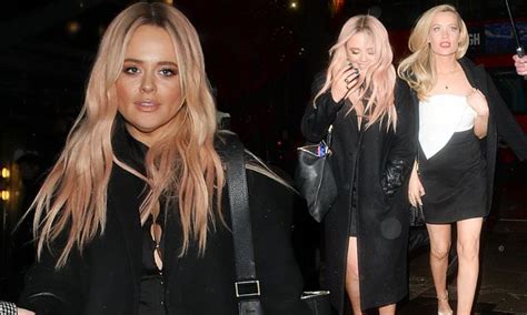 Emily Atack Debuts Peach Hair At Vanity Fair Party With Laura Whitmore Daily Mail Online