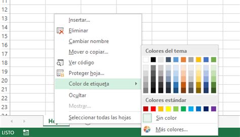 Aprende Y Ense A Excel Crear Cambiar El Nombre Colocar Color