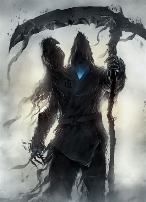 Fantasy Grim Reaper Raven Dark 840x1160 Wallpaper