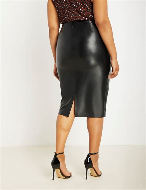 Vegan Leather Column Skirt Womens Plus Size Skirts Eloquii In 2020