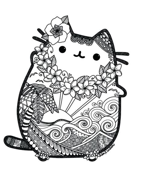 Cute Pusheen Mandala Coloring Page Free Printable Coloring Pages For Kids