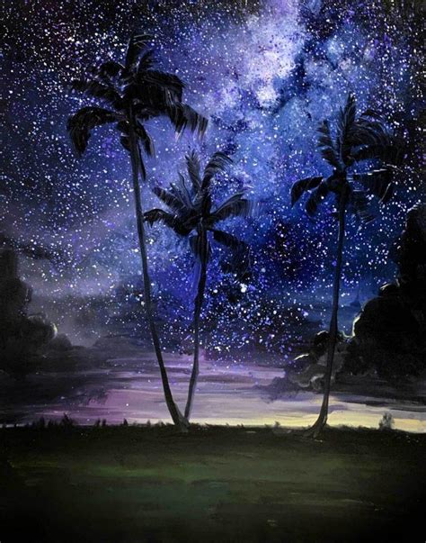 20 Night Sky Painting Ideas Harunmudak