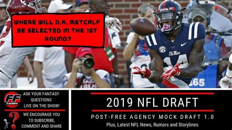 2019 Nfl Mock Draft Full First Round Post Free Agency Josh Jacobs