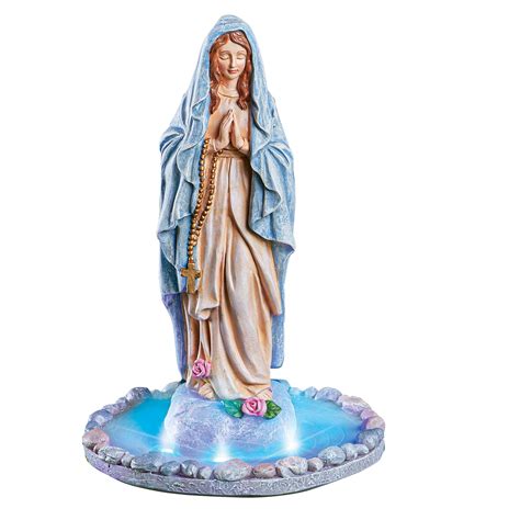 Solar Hand Painted Blessed Virgin Mary Garden Statue