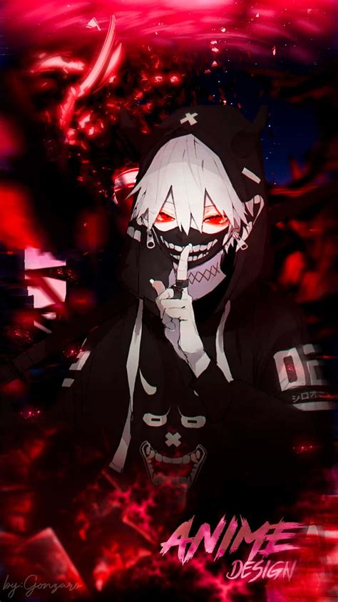 Download Dynamic Red And Black Anime Character Wallpaper