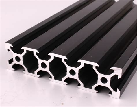 Supply Black 2020 2040 2060 2080 V Slot Aluminum Extrusion Profile 3d