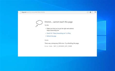 Solved Error Code Inet E Resource Not Found In Microsoft Edge Windows Riset