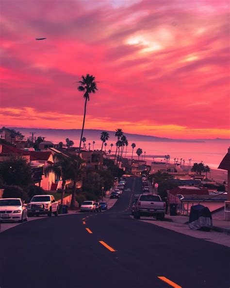 Los Angeles California Street City Road Sunset Megapolis