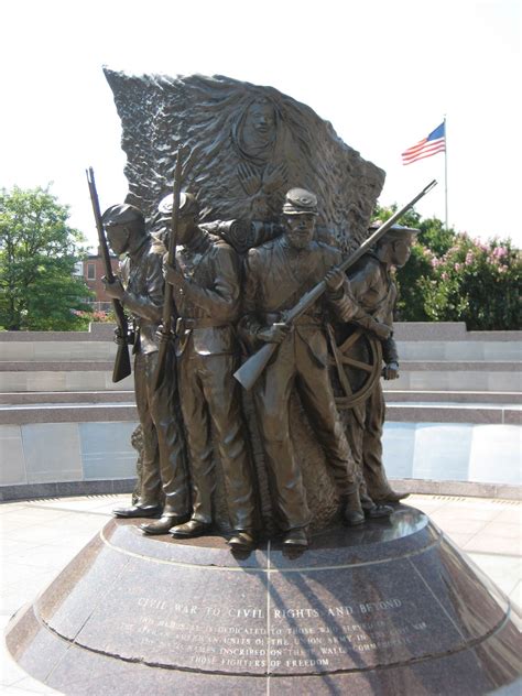 The Front Of The African American Civil War Memorial Statue Spirit Of