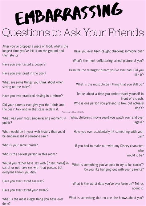 Embarrassing Questions Funny Truth Or Dare Good Truth Or Dares