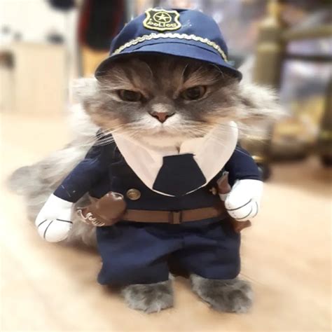 Funny Cat Costume Pirate Nurse Policeman Cat Clothes Fashion Halloween