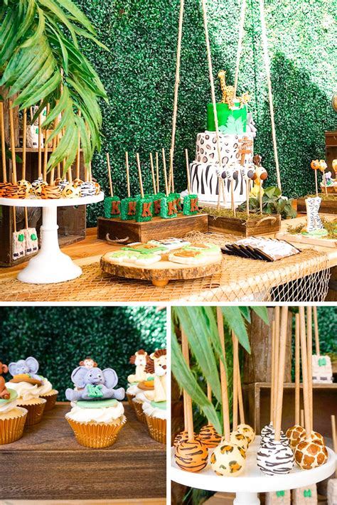 Safari themed birthday party decorations. Wild Jungle Safari Birthday Party Theme - TINSELBOX