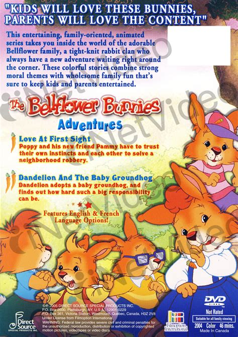 The Bellflower Bunnies Adventures 2 Episodes On Dvd Movie