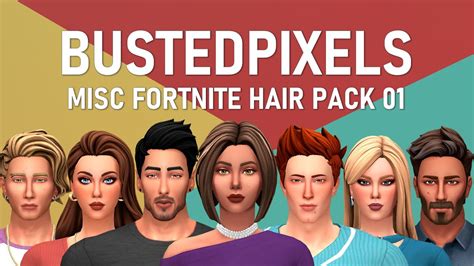 The Sims 4 Misc Fortnite Hair Pack 01 By Bustedpixels Youtube