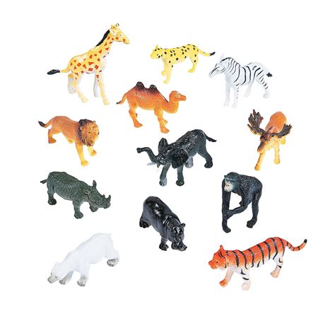 Zoo Animal Action Figures Toys 24 Pieces