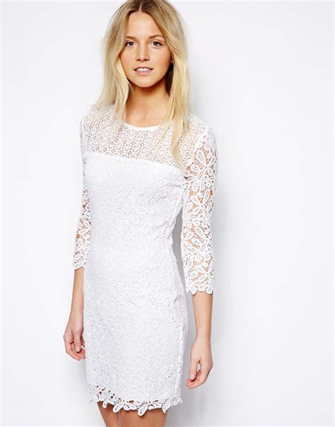 Goldie Crochet Dress in White (Ivory) | Lyst