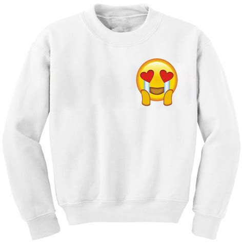 New 2015 Womens Harajuku Emoji Smile Face Print Cartoon Sweatshirt