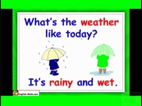Weather ,english for kids vocabulary esl kids lesson .flv