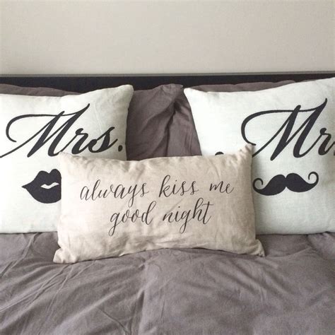 See more ideas about newlywed bedroom, house design, bedroom. Mr & mrs pillows! Great bedroom decor for newly weds ...