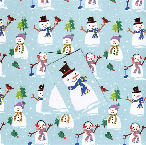 Snowman Wrapping Paper Snowman T Wrap By Vickysworld