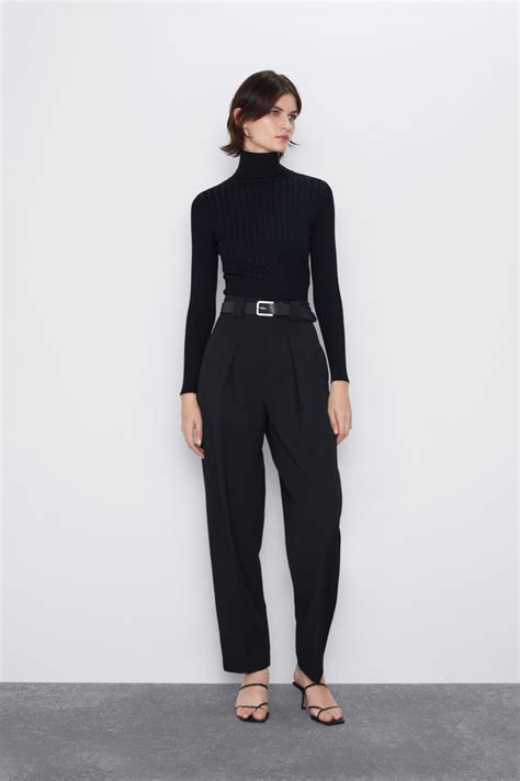 Ribbed Turtleneck Sweater Basics Knitwear Woman Zara United States