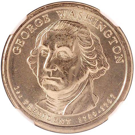 2007 D George Washington 1 Ms Presidential Dollars Ngc