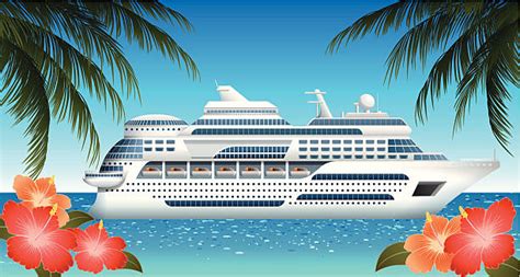 Cruise Ship Caribbean Illustrations Royalty Free Vector Graphics