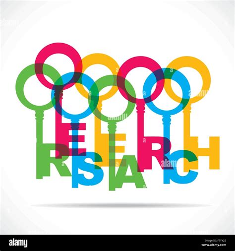 Colorful Research Word Key Stock Vector Image And Art Alamy