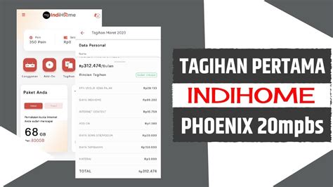 Internet mulai 10 s/d 100 mbps. TAGIHAN PERTAMA INDIHOME PAKET PHOENIX 20mbps - YouTube