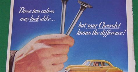 1953 Chevrolet Car Parts Magazine Ad Genuine Valves General Motors