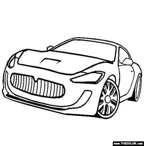Maserati Granturismo Coloring Page Free Maserati Art Class Learn