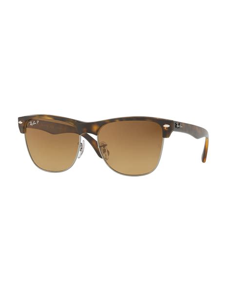 Ray Ban Clubmaster Oversized Polarized Sunglasses Neiman Marcus