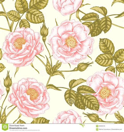 19 отметок «нравится», 0 комментариев — ольга клюшина (@olgaklyushina9) в instagram: Garden Roses. Seamless Floral Pattern In Victorian Style ...