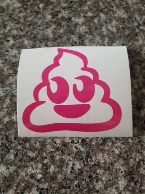 Poop Emoji Personalizedcustom Emoji Stickeryeti Decallaptop Etsy