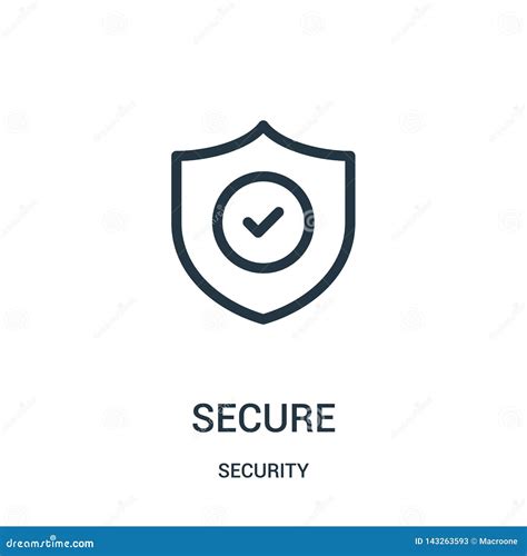 Secure Icon Vector From Security Collection Thin Line Secure Outline