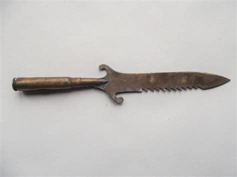 Ww1 German Trench Art Knife Dated 1915 Arras Dbg Militaria