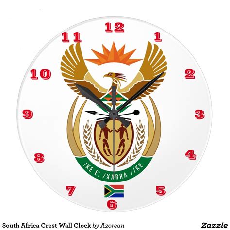 South Africa Crest Wall Clock Wall Clock Clock Round